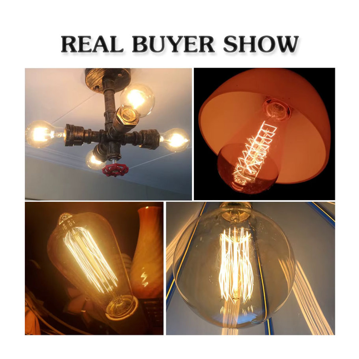 PARKSON Retro Edison LED Glühbirne E27 40W Vintage Filament Lampe aus Glas für Industrie und Loft Design - Bild 2