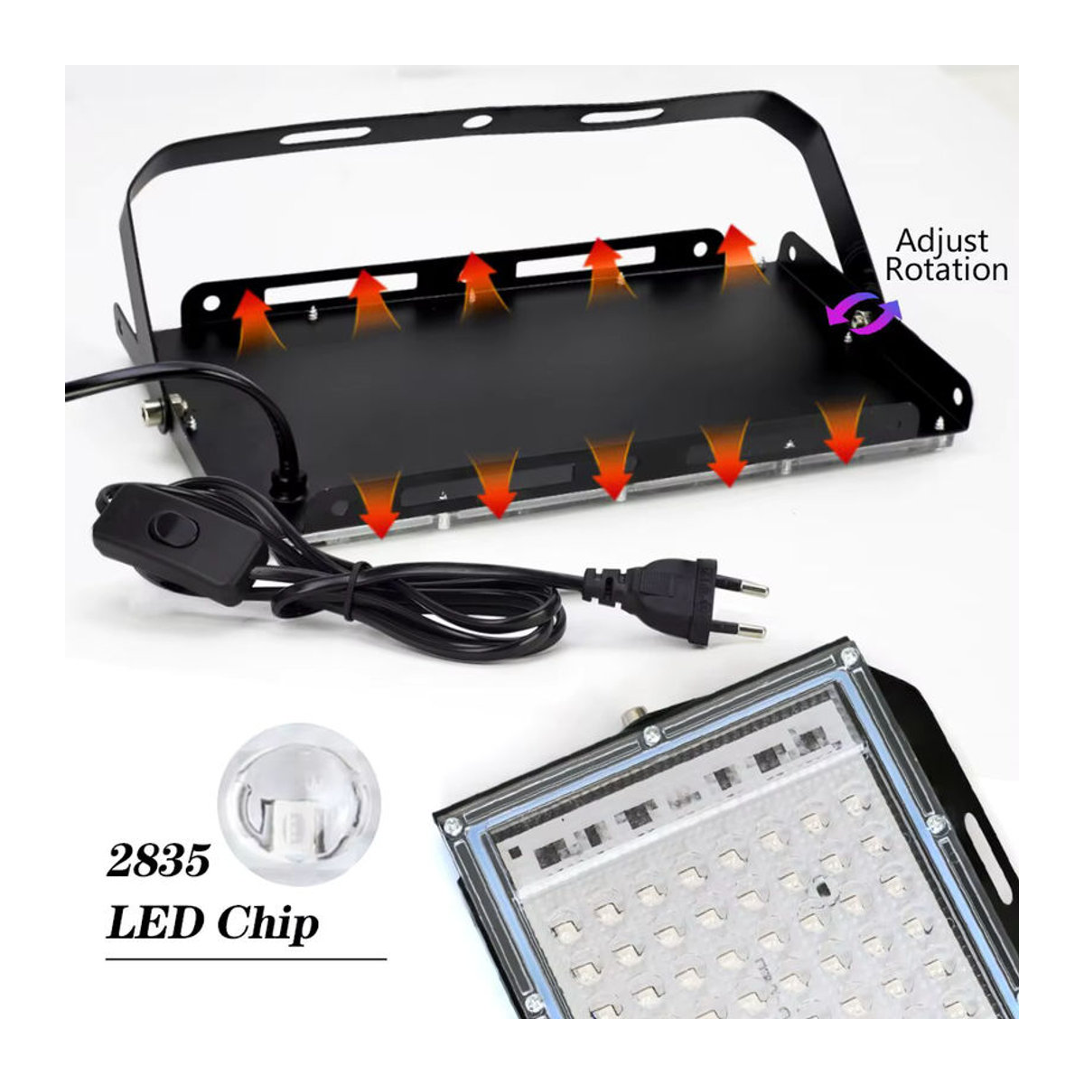 PARKSON UV-LED Strahler Schwarz 50W Schwarzlicht Flutlicht für Party und Bühne - Bild 5