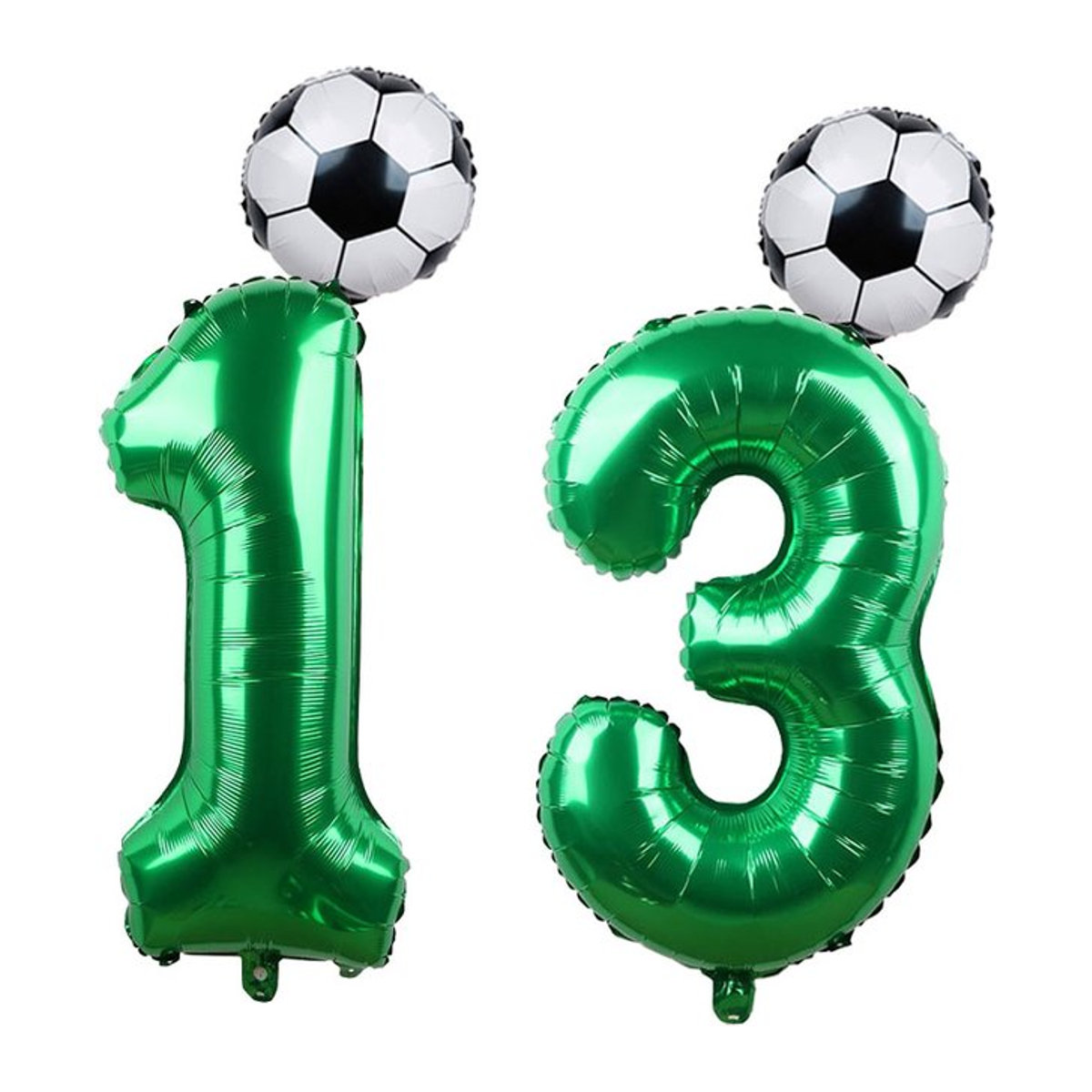 PartiesTour Fußball Folienballons Set, 2er Pack, Grün, 32 Zoll und 18 Zoll, für Sport Themen Partys und Geburtstage - Bild 1