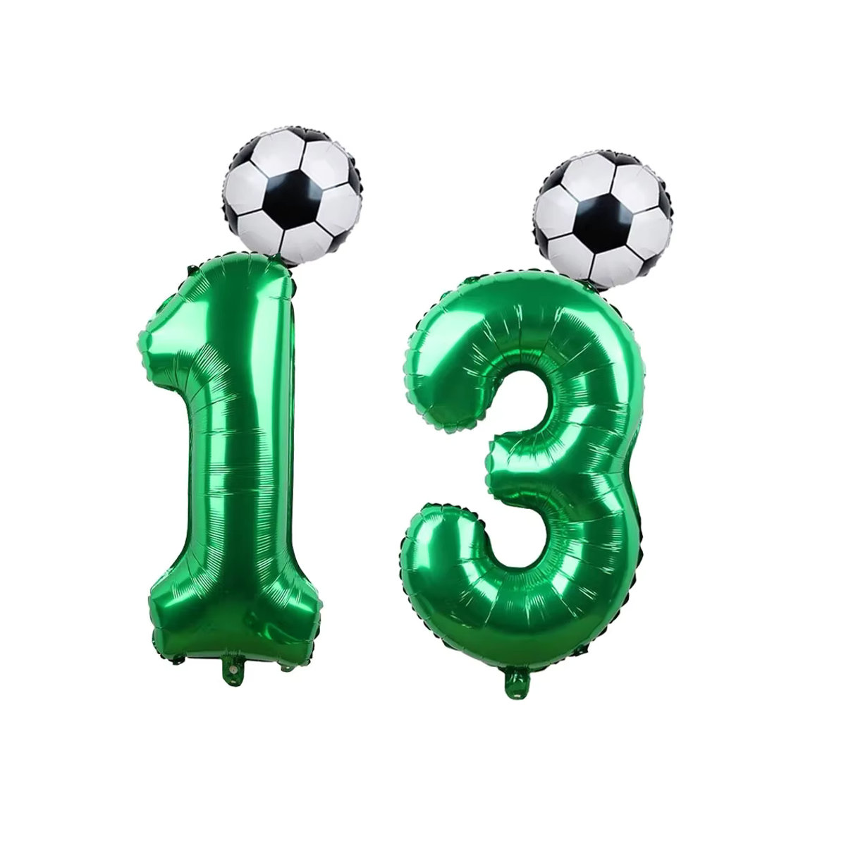 PartiesTour Fußball Folienballons Set, 2er Pack, Grün, 32 Zoll und 18 Zoll, für Sport Themen Partys und Geburtstage - Bild 2