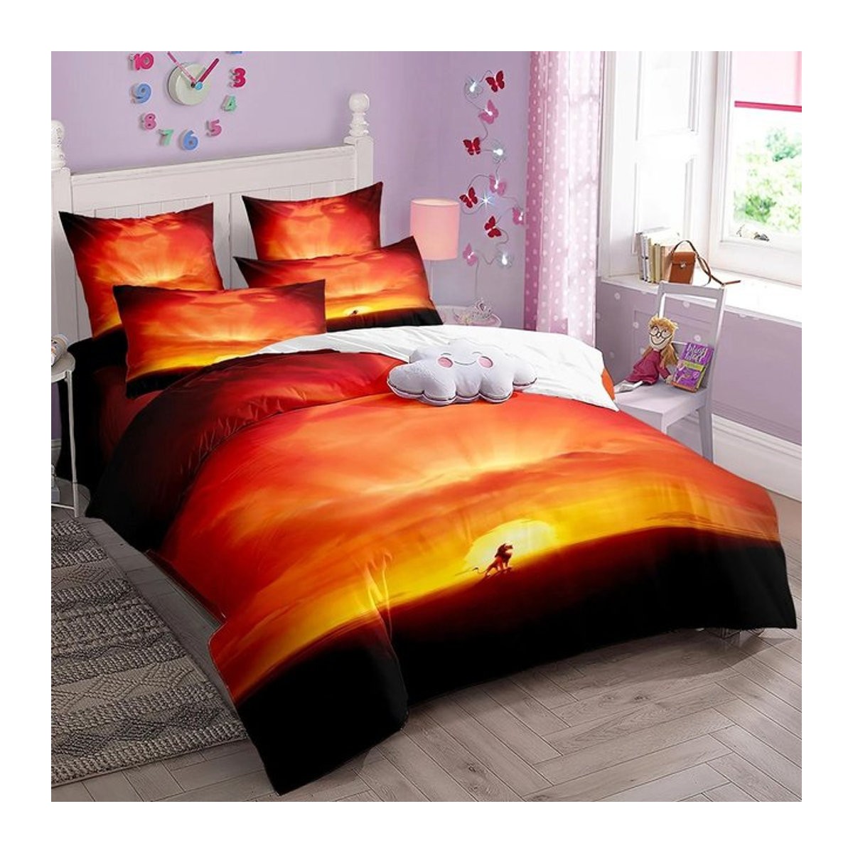 Paslu Bettwäsche-Set Der König der Löwen mit Animations-Löwe Simba für Kinder und Teenager, Einzelbett, B/H: 135 x 200 cm - Bild 1