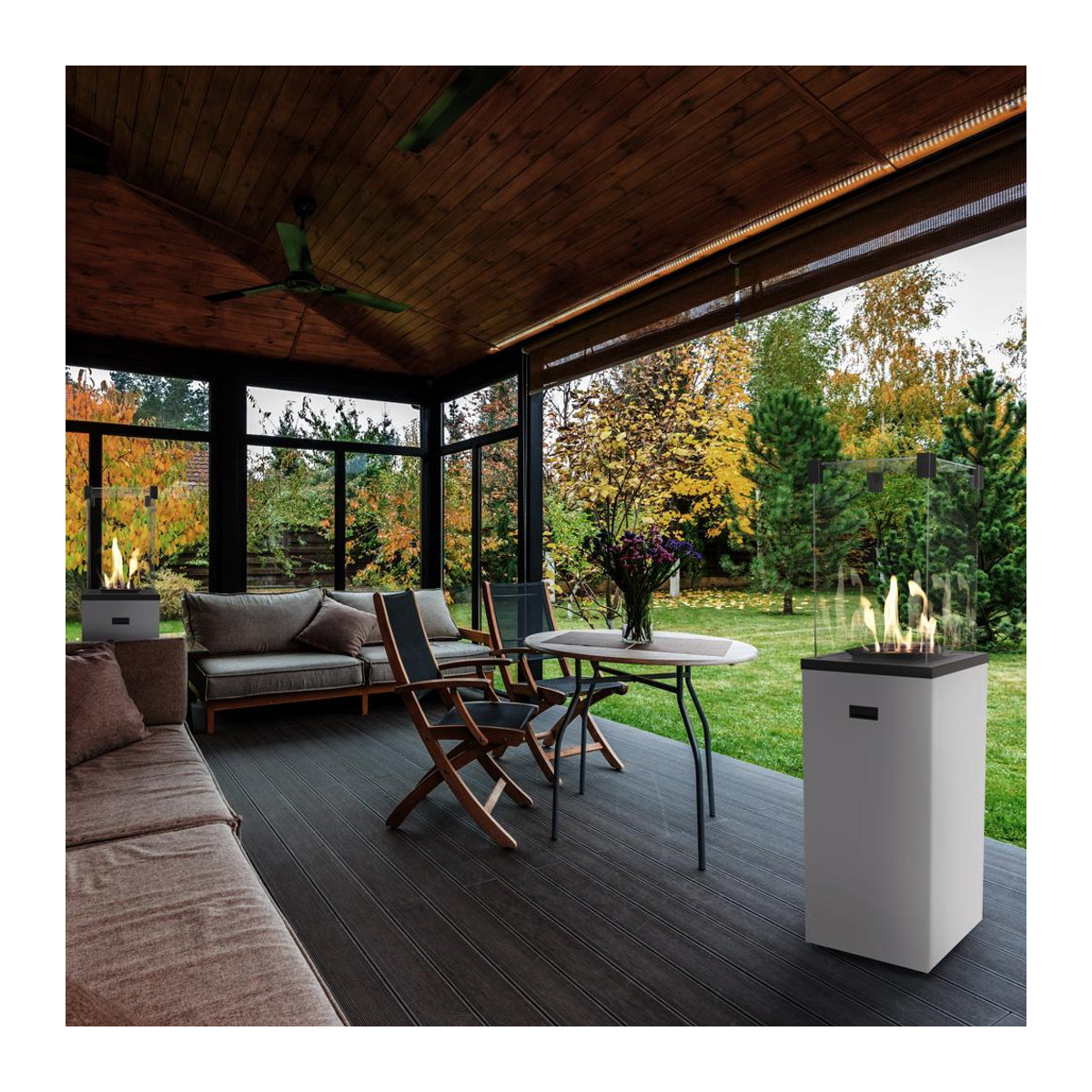 Patio Slim Steel Gasheizer Kratki in Schwarz mit 8,2 kW Leistung - Bild 3