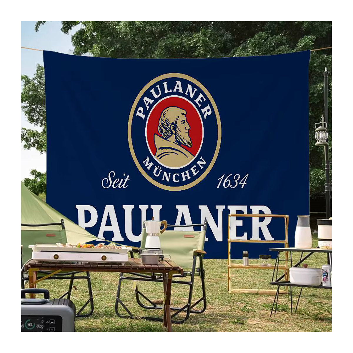 Paulaner Wimpelkette Blau mit Textildruck als Partydekoration für Geburtstage - Bild 3