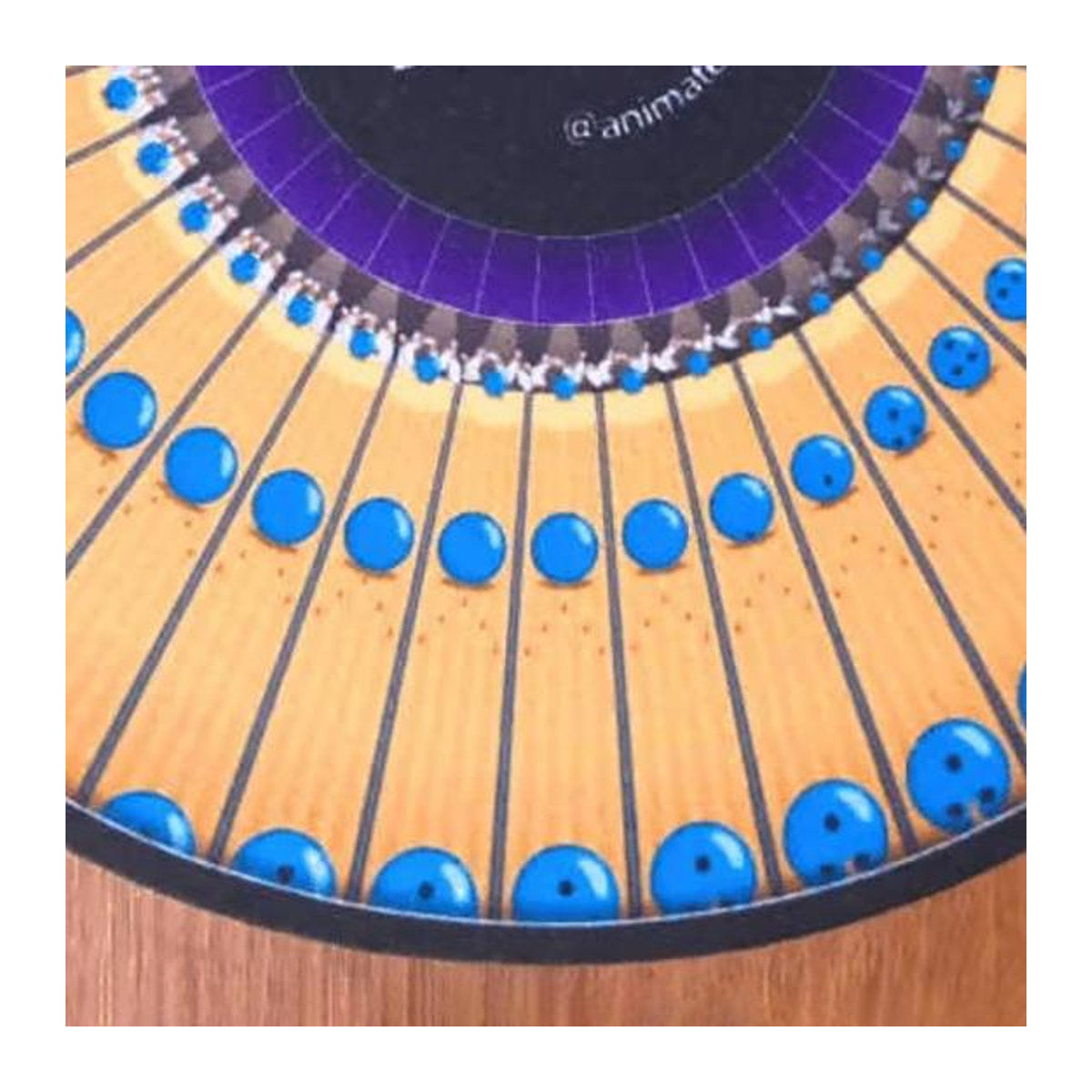 Pavo Animierte Zoetrope Slipmat für 12-Zoll Plattenspieler mit optischer Illusion und geometrischem Bewegungseffekt in Multicolor - Bild 1