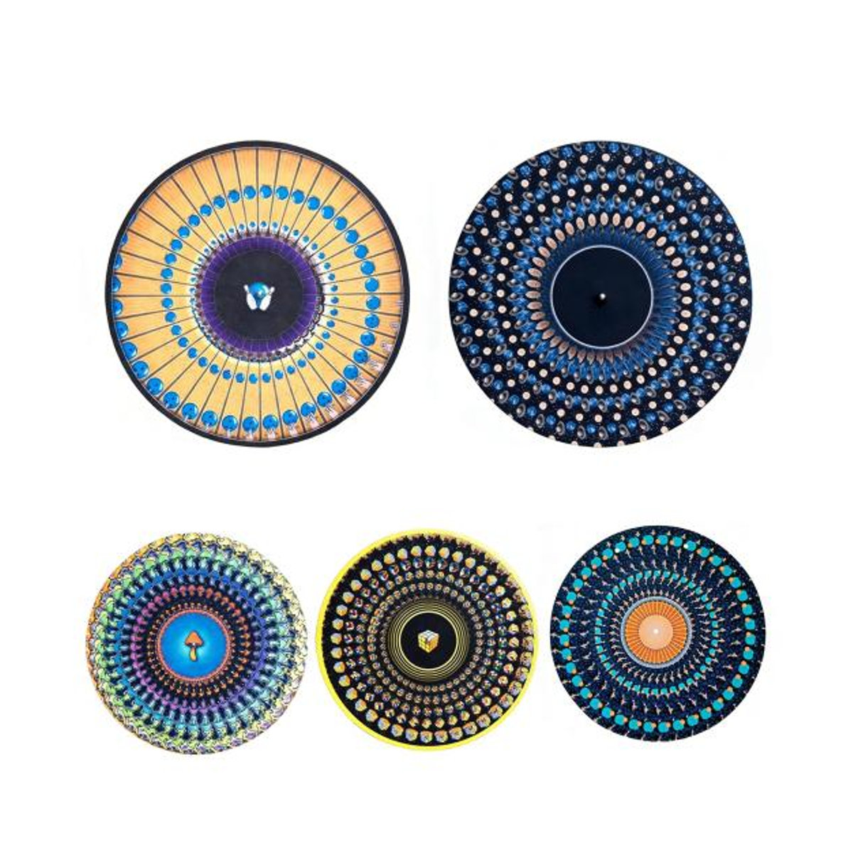 Pavo Animierte Zoetrope Slipmat für 12-Zoll Plattenspieler mit optischer Illusion und geometrischem Bewegungseffekt in Multicolor - Bild 2