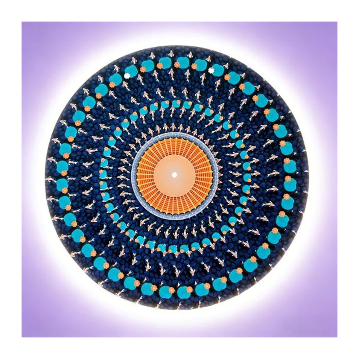 Pavo Animierte Zoetrope Slipmat für 12-Zoll Plattenspieler mit optischer Illusion und geometrischem Bewegungseffekt in Multicolor - Bild 3