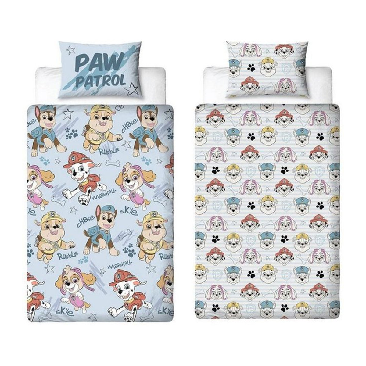 Paw Patrol Skizzen Bettbezug-Set Single blau - Bild 1