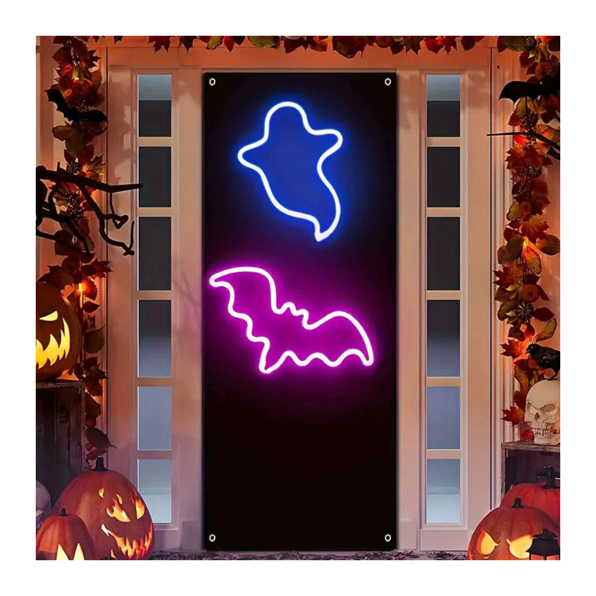 Peach Forest Halloween LED Neon Tischlampe in Bunt mit Fledermaus und Geist Form als dekoratives Nachtlicht - Bild 5