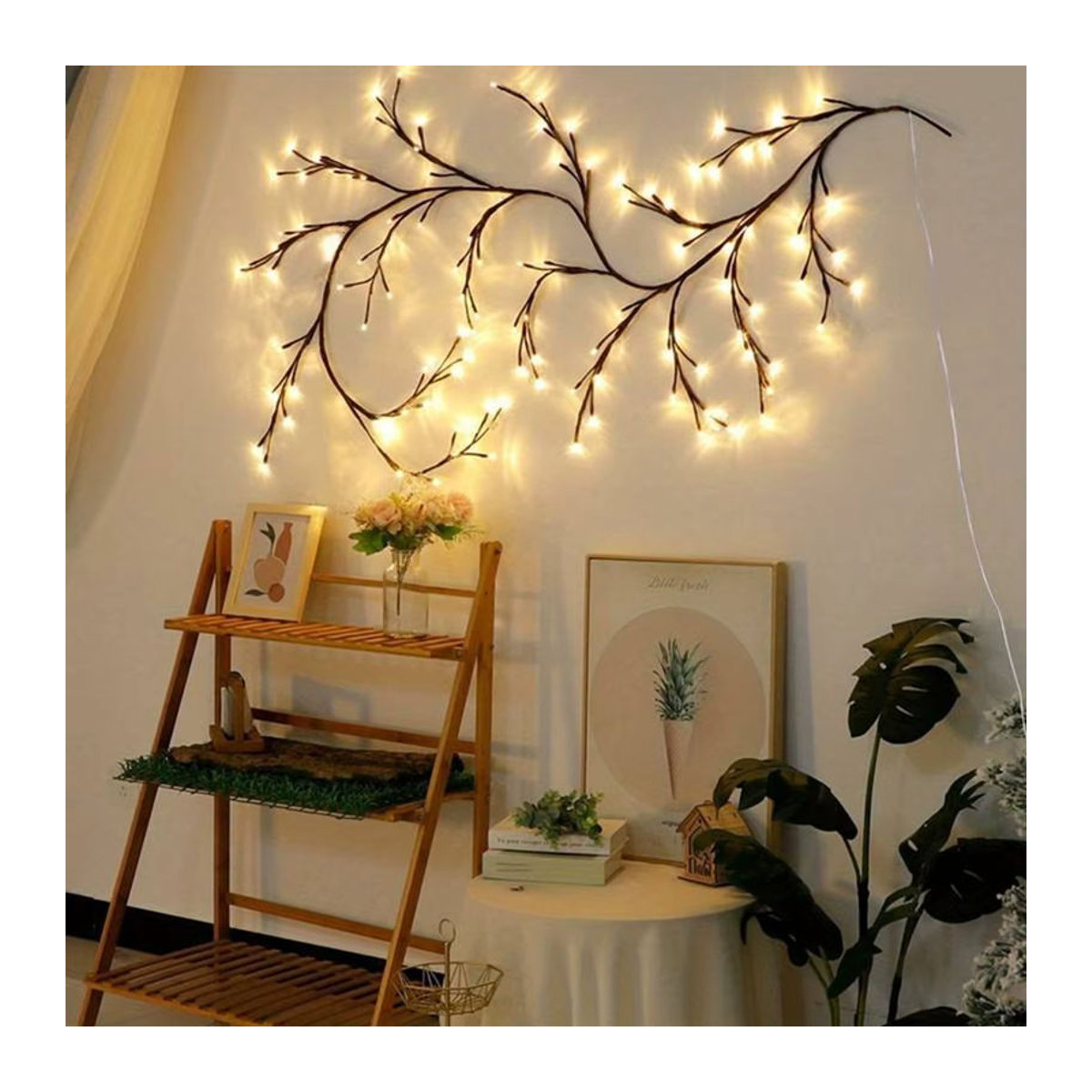 Peach Forest LED Deko-Baum mit 96 LEDs und 8 Modi in Bunt für Desktop und Wand USB-betrieben - Bild 4