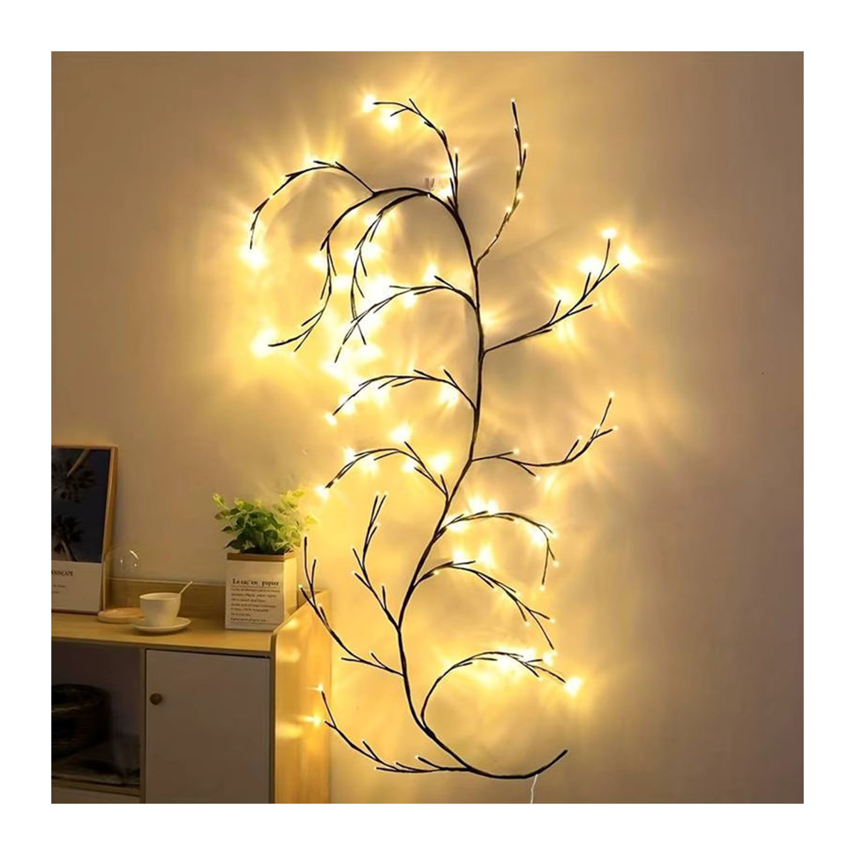 Peach Forest LED Deko-Baum mit 96 LEDs und 8 Modi in Bunt für Desktop und Wand USB-betrieben - Bild 5