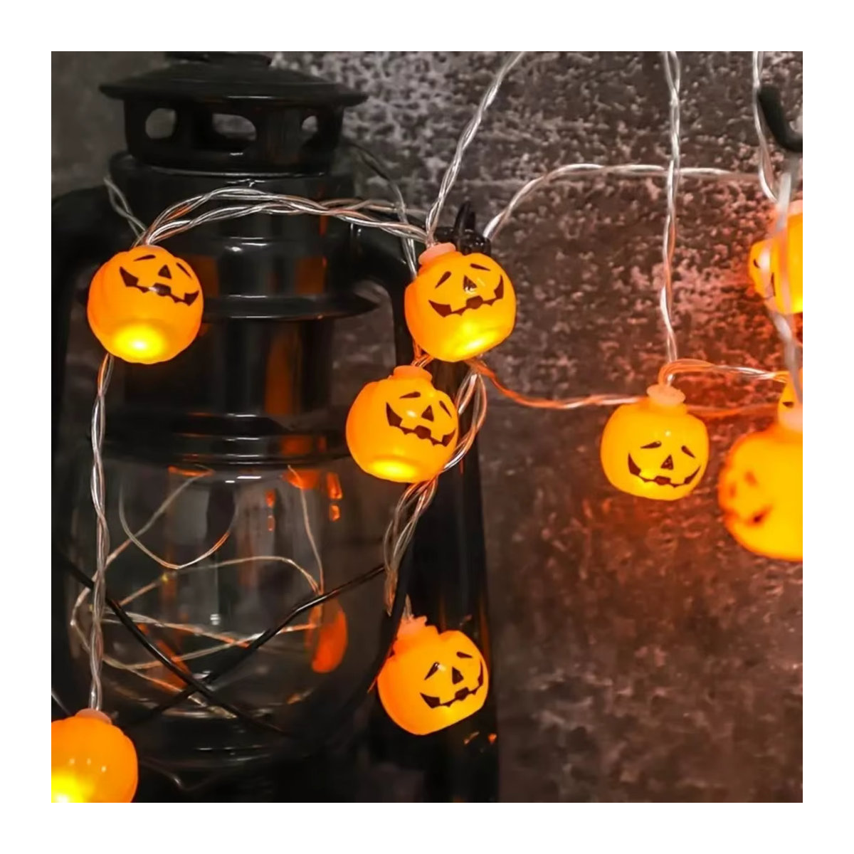 Peach Forest LED Halloween Mini Kürbis Lichterkette batteriebetrieben für dekorative Innenbeleuchtung - Bild 3