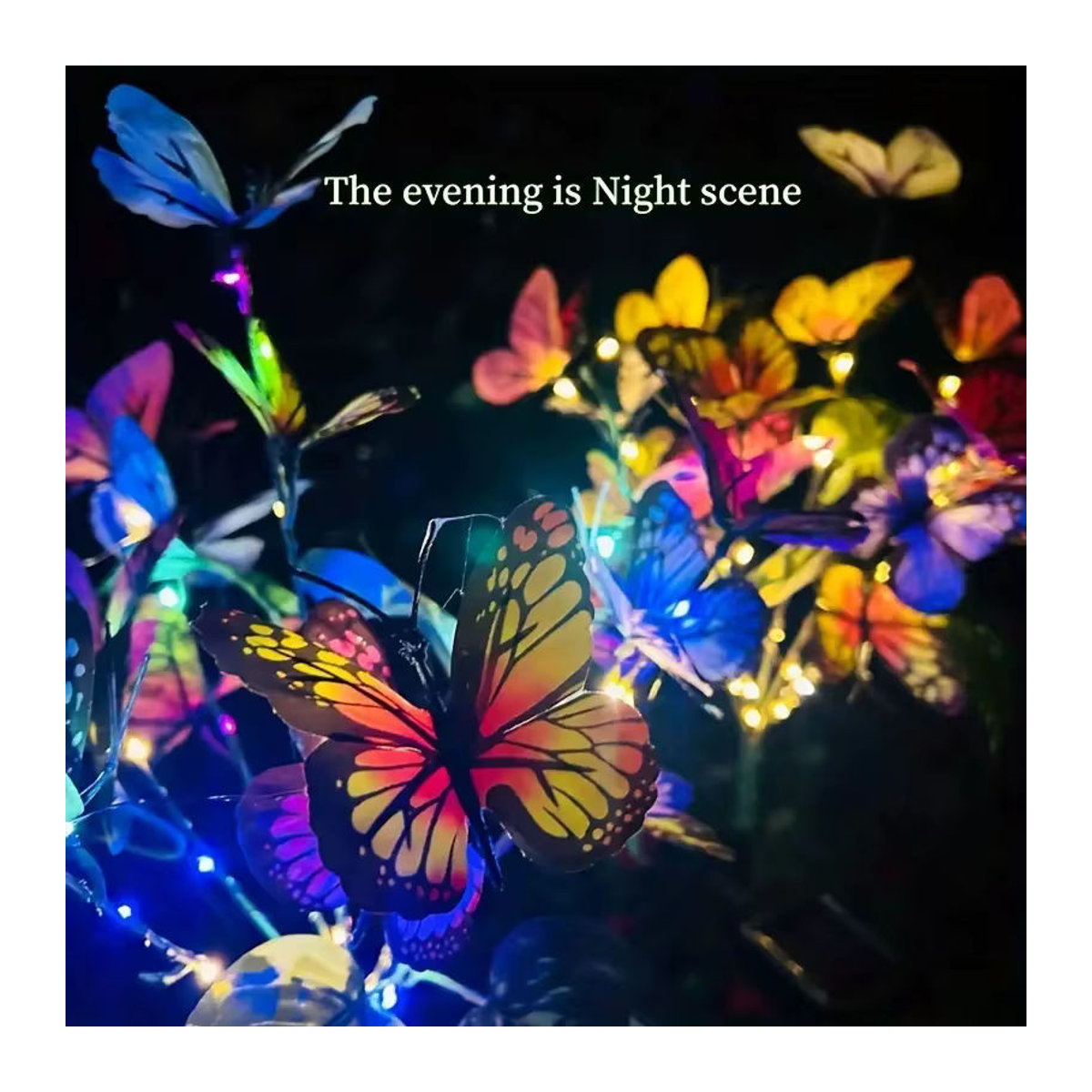 Peach Forest Solarleuchte Schmetterling Bunt Wasserdichte Dekorative Gartenlampe für den Außenbereich - Bild 4