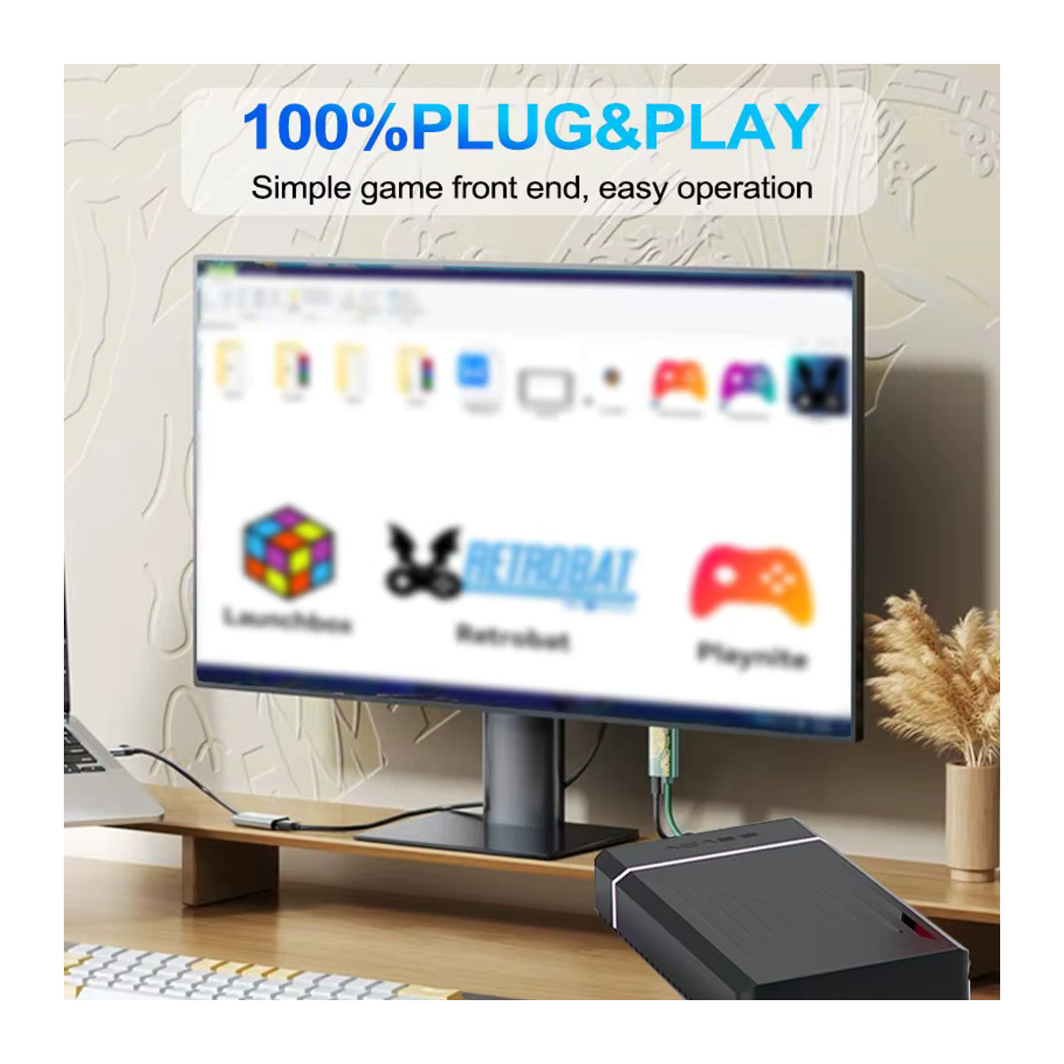 PEAPRIT Tragbare Gaming-Festplatte mit 3TB Speicher und 20000 Retro-Spielen in Schwarz für PS3, PS2, PS1, PSP, Switch und Wii - Bild 3