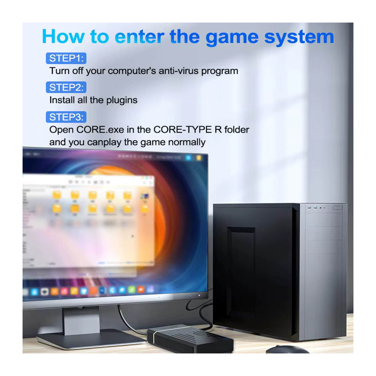 PEAPRIT Tragbare Gaming-Festplatte mit 3TB Speicher und 20000 Retro-Spielen in Schwarz für PS3, PS2, PS1, PSP, Switch und Wii - Bild 5