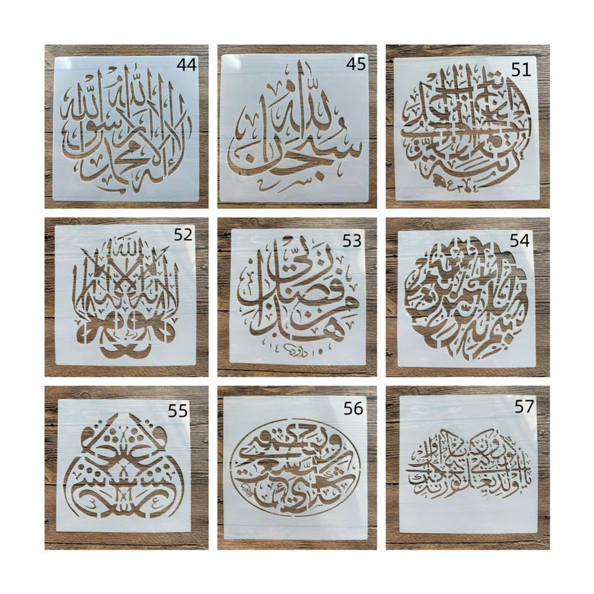 PenhuaMoban Arabische Mandala Schablone Transparent für DIY Bastelarbeiten auf Holz, Stoff und Papier, B/B/H: 20 x 20 x 0 cm - Bild 3