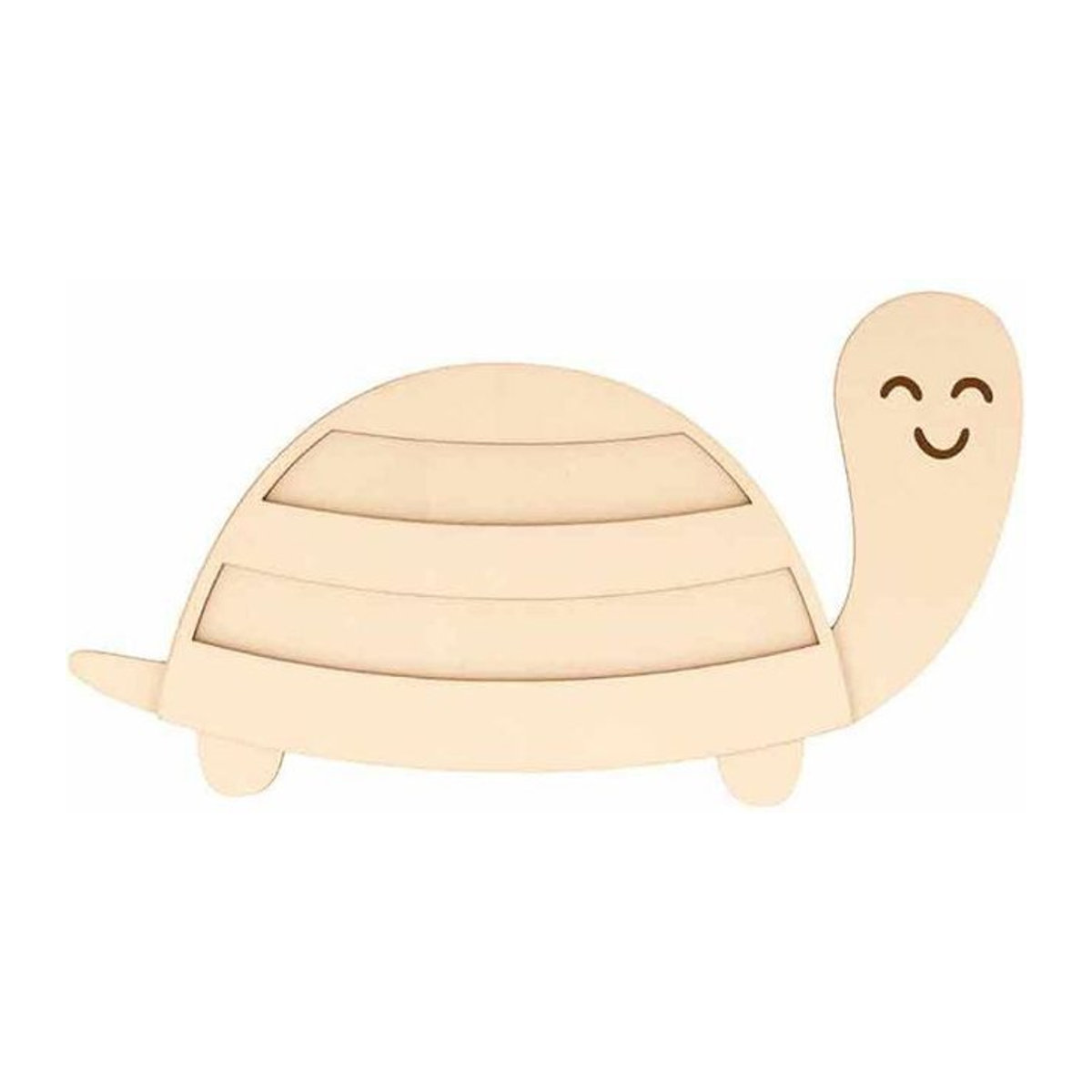 Personalisierbare Holzsilhouette Schildkröte von ARTEMIO in Beige, Breite: 22,5 cm, Höhe: 12,3 cm - Bild 1