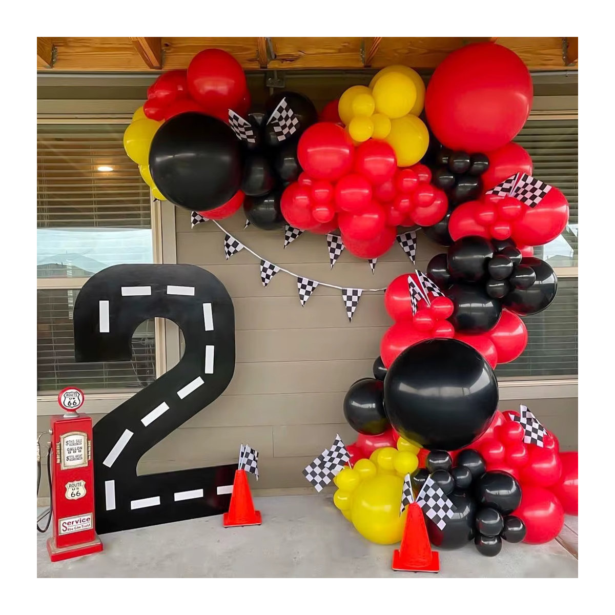 Personalisierbares Zahlen-Mosaik-Brett von MicroPlush in Schwarz, Höhe: 73 cm, ideale Dekoration für Kindergeburtstage und Babypartys - Bild 2