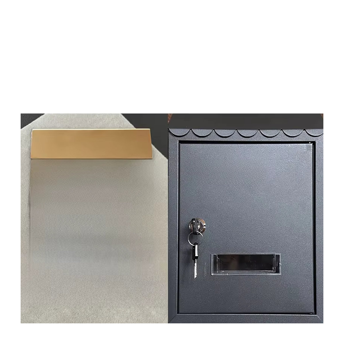 Personalisierte Briefkasten-Adressetiketten aus Edelstahl von Enjoy steel in Bunt, minimalistisches Design zur einfachen Installation - Bild 5