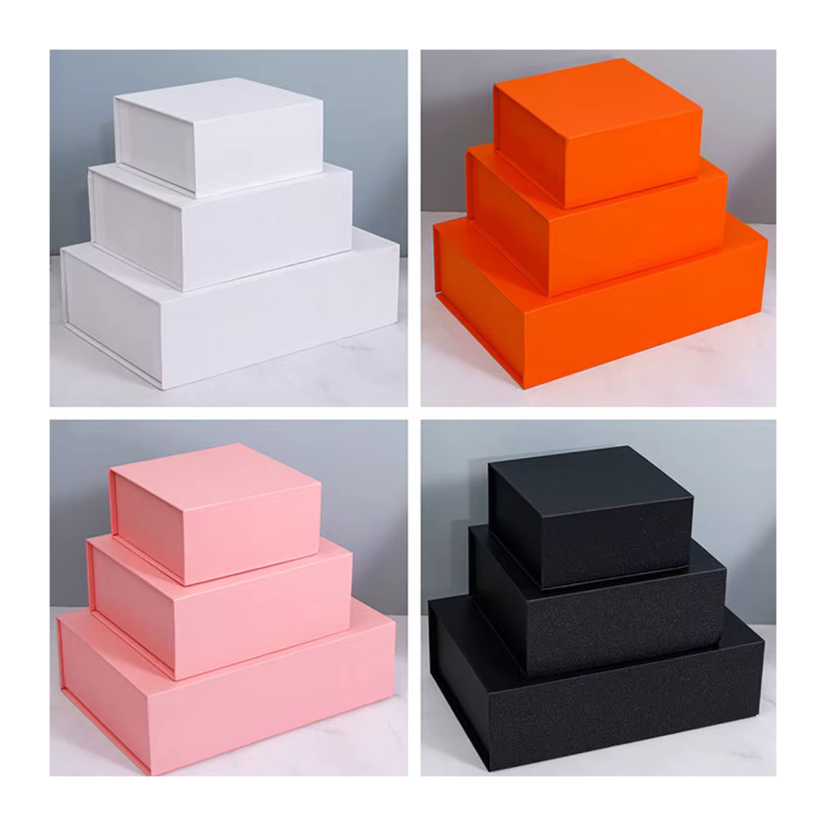 Personalisierte Geschenkbox mit individuellem Logo für Anlässe wie Hochzeit, Geburtstag oder Weihnachten in Schwarz - Bild 2
