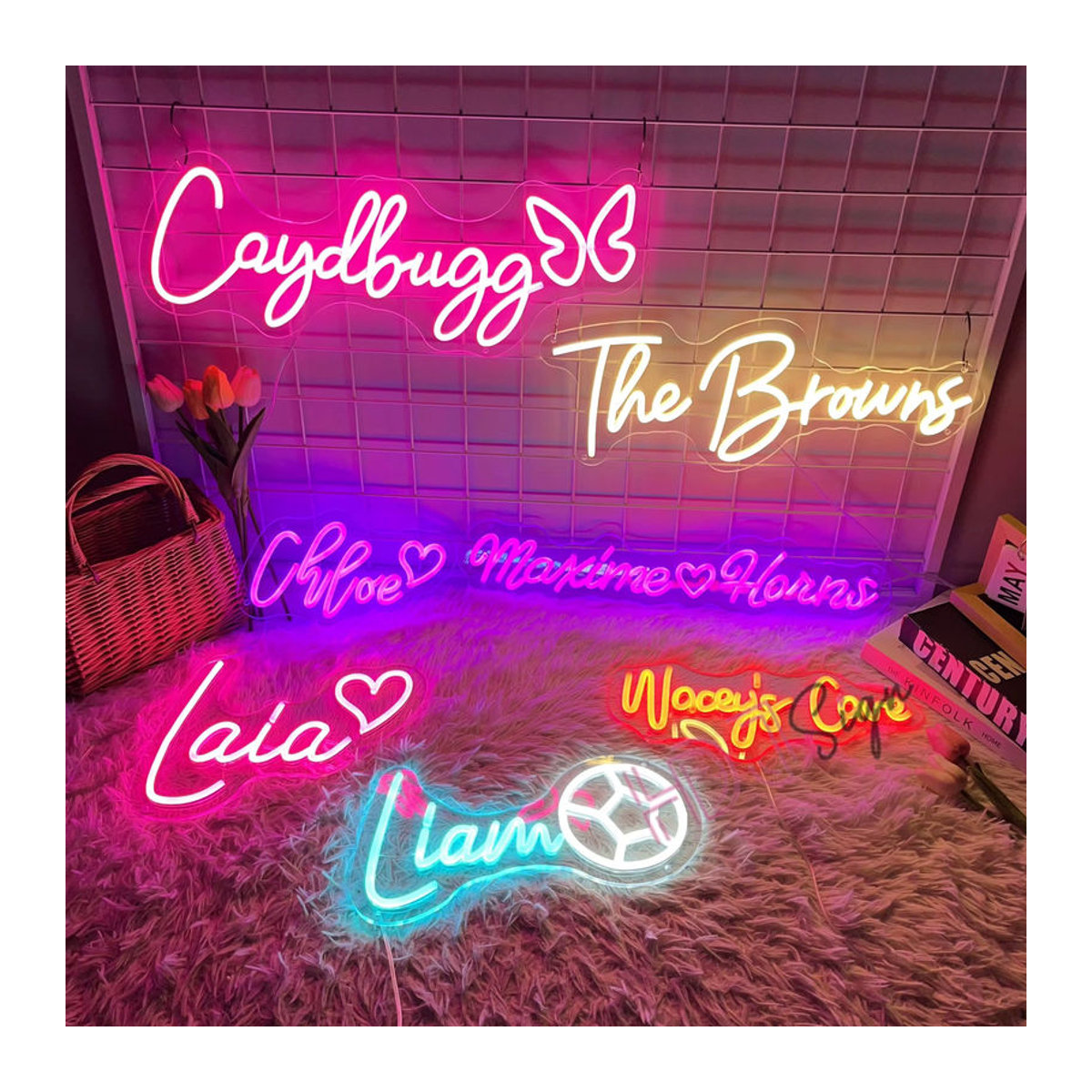 Personalisierte LED Neon Lampe ZHAOPAILAO NEON mit Namen für Kinderzimmer und Schlafzimmer Wanddekoration in Bunt - Bild 2