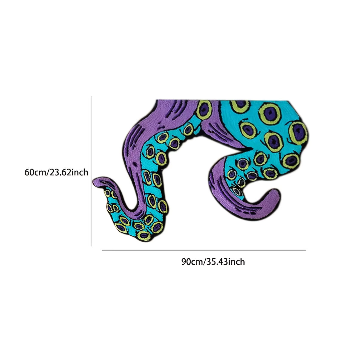 Personalisierter Badteppich mit Octopus-Print Muster aus Mikrofaser, rutschfeste Fußmatte für Badezimmer und Schlafzimmer - Bild 5
