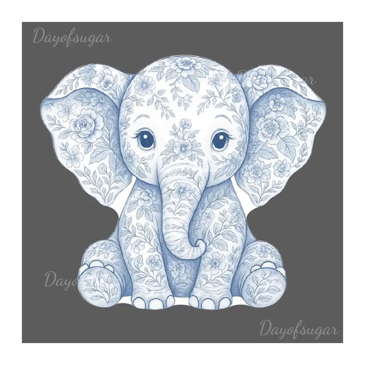 Personalisierter Dschungeltiere-Hintergrund aus MicroPlush mit Tierprint in Blau, Kulisse für Babyparty und Geburtstag, Breite: 120 cm, Höhe: 61 cm - Bild 5
