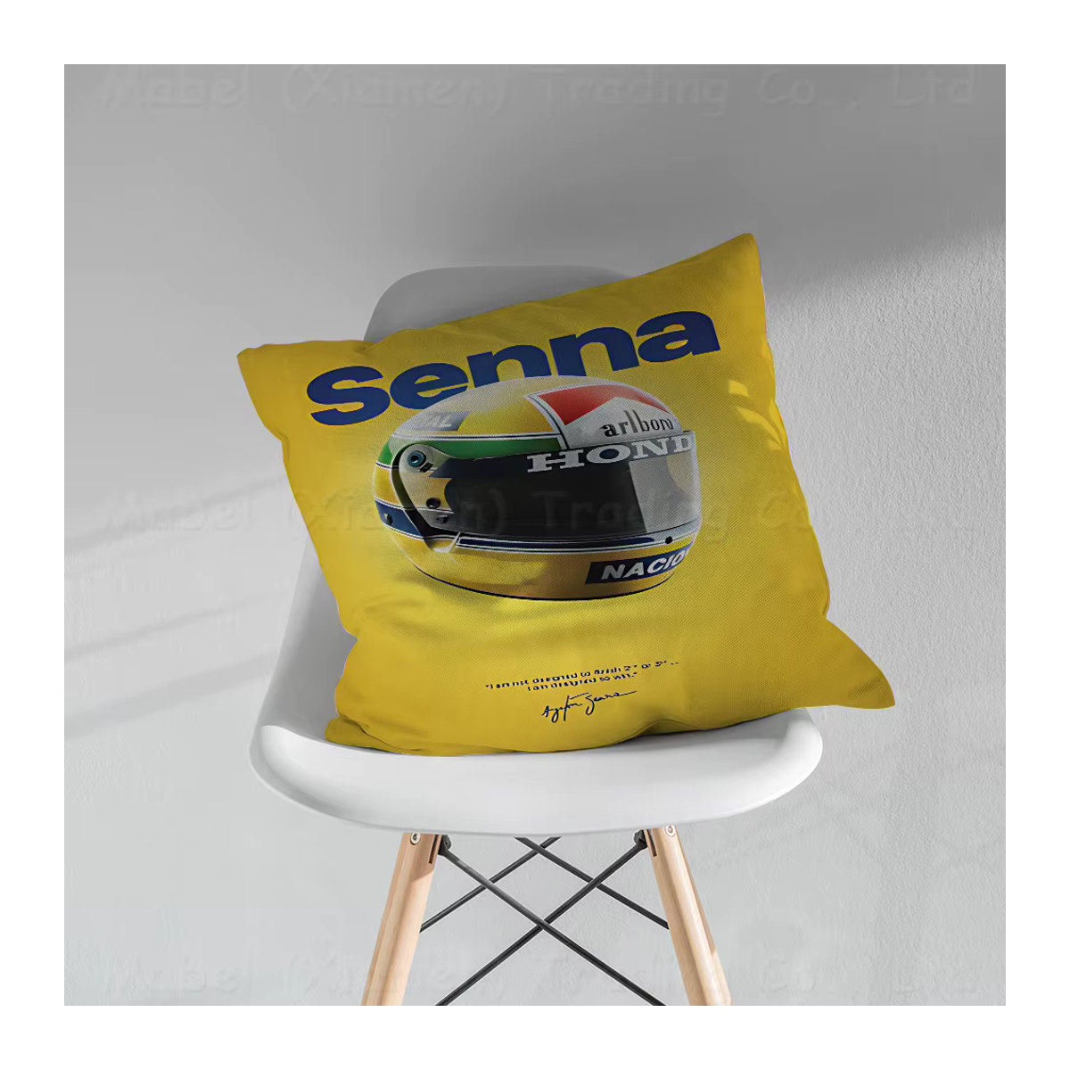 Personalisierter Kissenbezug mit Ayrton Senna F1 Auto Design von Beast Kingdom in Mehrfarbig - Bild 4