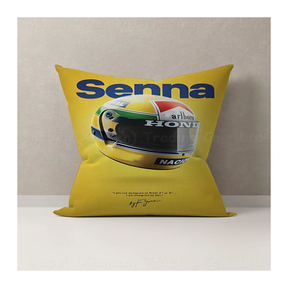 Personalisierter Kissenbezug mit Ayrton Senna F1 Auto Design von Beast Kingdom in Mehrfarbig - Bild 5