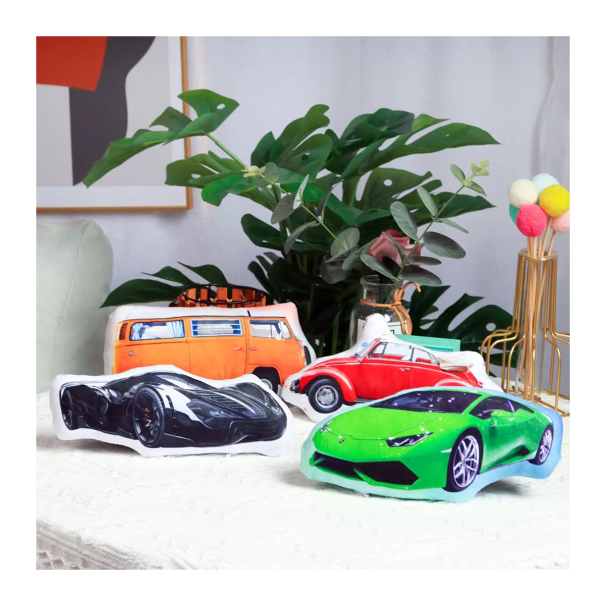 Personalisiertes DIY Auto Kissen mit eigenem Foto für Racing und Motorrad Liebhaber, mehrfarbig, Marke Habinisi - Bild 3