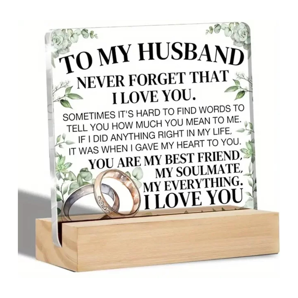 Personalisiertes Schreibtischschild aus transparentem Acryl als romantisches Geschenk für deinen Ehemann - Bild 1