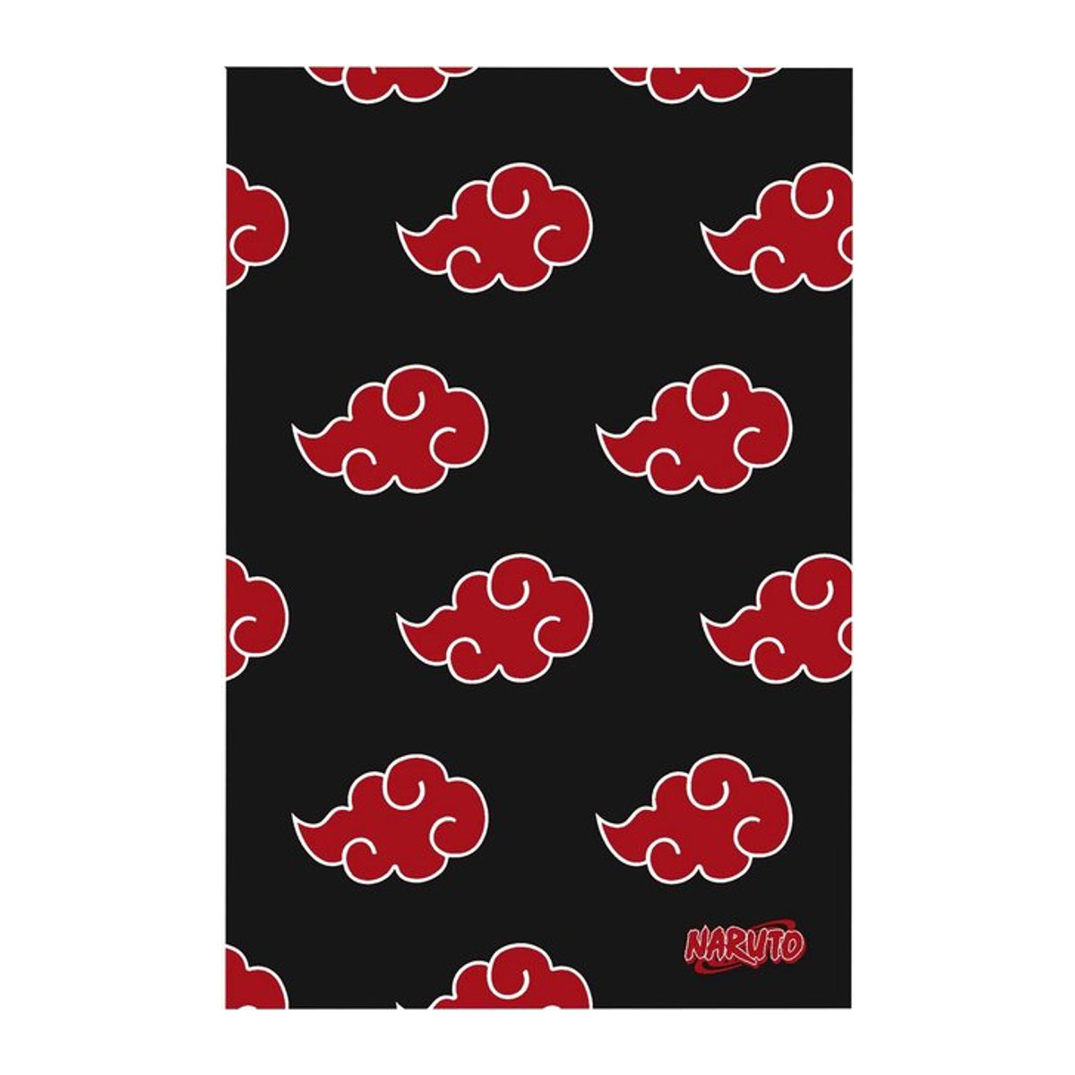 Pertemba FR Naruto Fleecedecke mit Akatsuki Symbol in Rot/Schwarz, Breite: 150 cm - Bild 1
