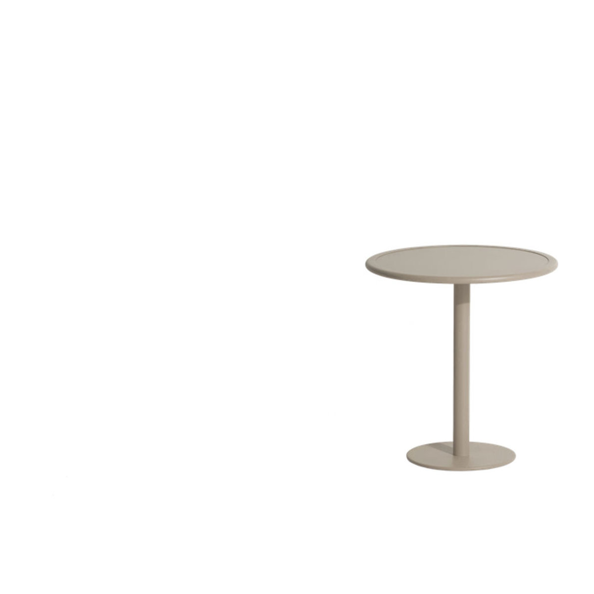 Petite Friture Week End Bistrotisch Rund aus Aluminium in Beige - Bild 1