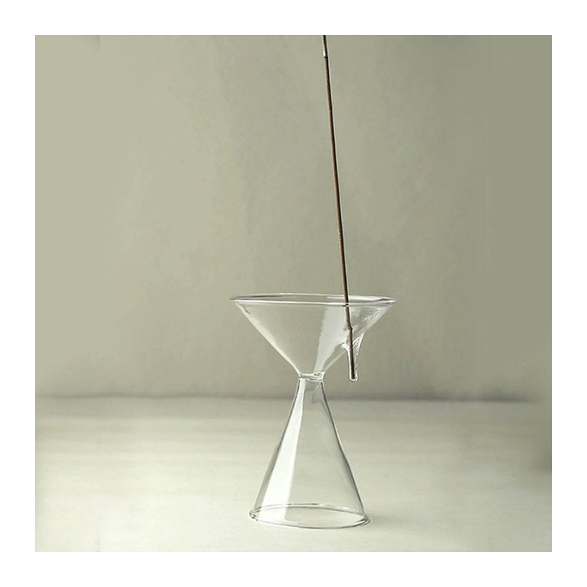 PGY Zen Glas Weihrauchhalter minimalistisch transparent für Aromatherapie und Tee-Zeremonien - Bild 1