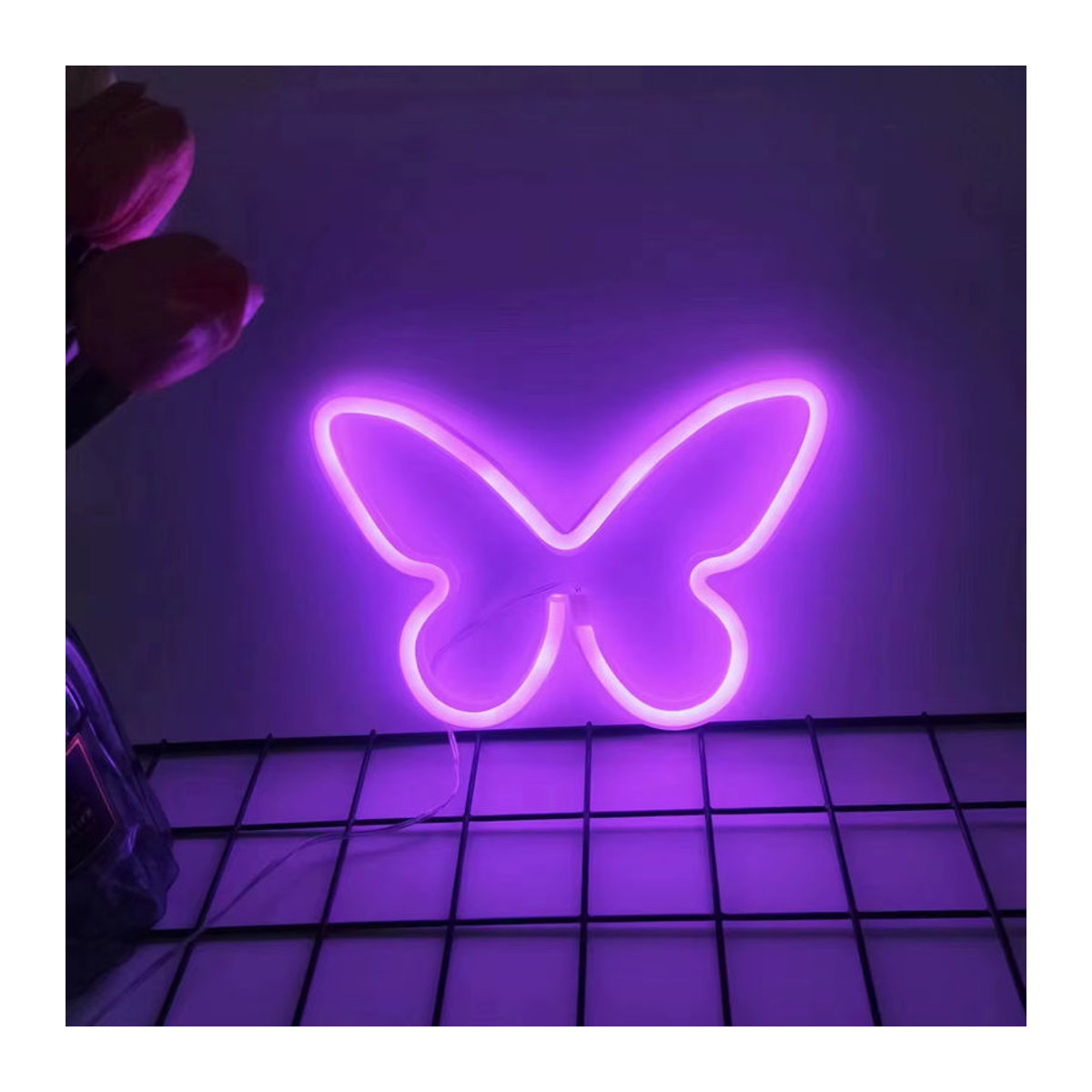 Phantasy Star LED Schmetterlings Neonlicht in Weiß zur Wanddekoration für Mädchenzimmer und besondere Anlässe - Bild 2