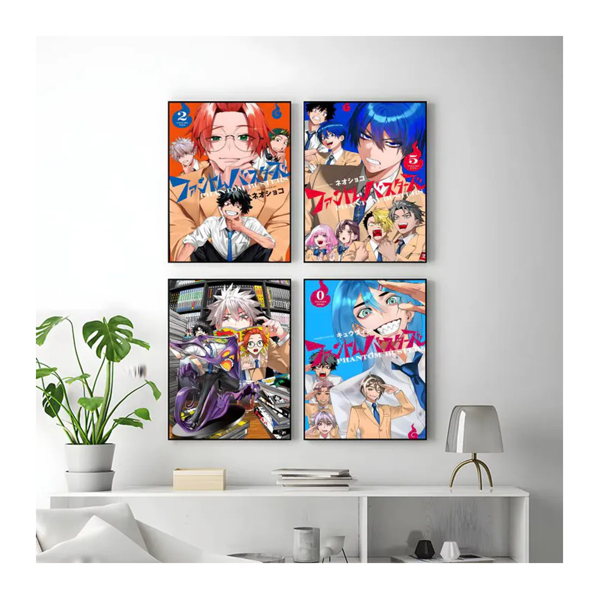 Phantom Busters HD-Poster im skandinavischen Design, mehrfarbig und weiß, rahmenloses Wandkunst-Porträt im Hochformat für dein Wohnzimmer - Bild 2