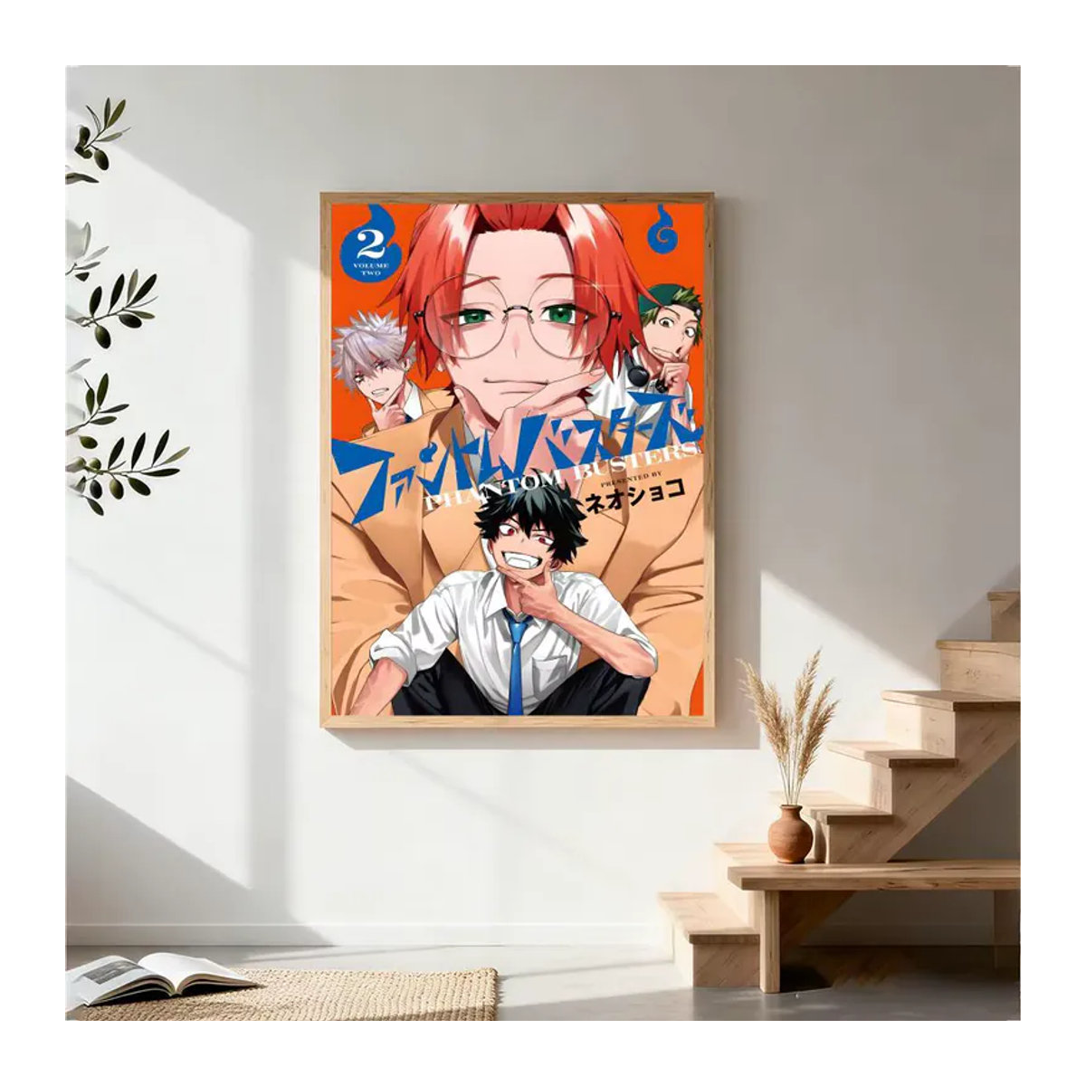 Phantom Busters HD-Poster im skandinavischen Design, mehrfarbig und weiß, rahmenloses Wandkunst-Porträt im Hochformat für dein Wohnzimmer - Bild 3