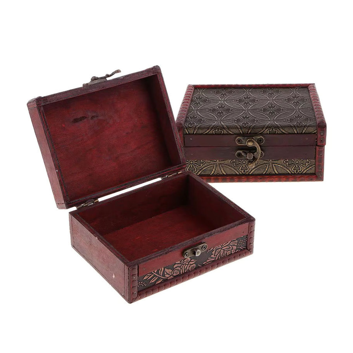 Phenovo Vintage Schmuckbox aus Holz in Braun als dekorativer Organizer für Schmuck und Kosmetik - Bild 5