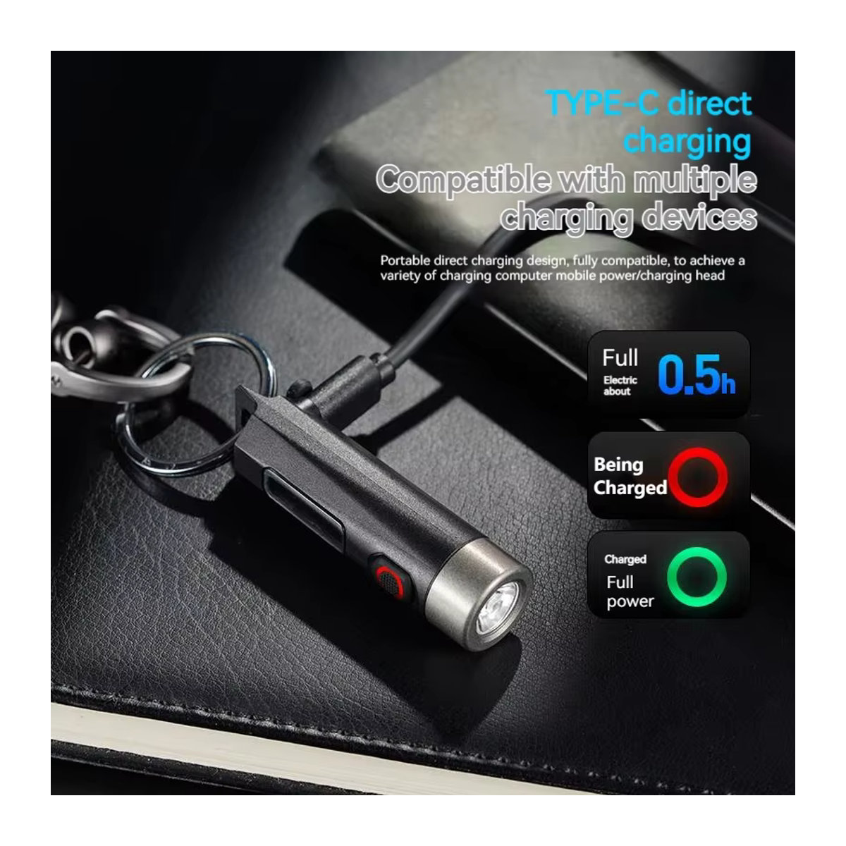 PHILIPS EDC LED Taschenlampe wiederaufladbare Mini Taschenlampe als Schlüsselanhänger für Camping und Wandern - Bild 5