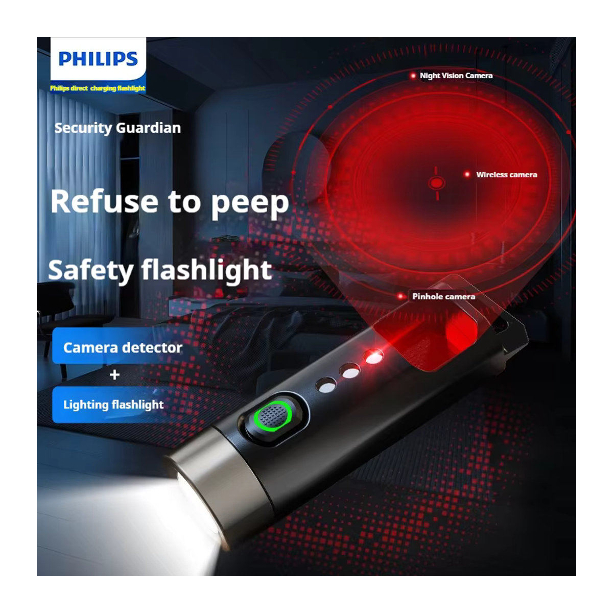 Philips Sicherheits-Taschenlampe 2024 mit Anti-Peep-Funktion für Notfälle - Bild 3