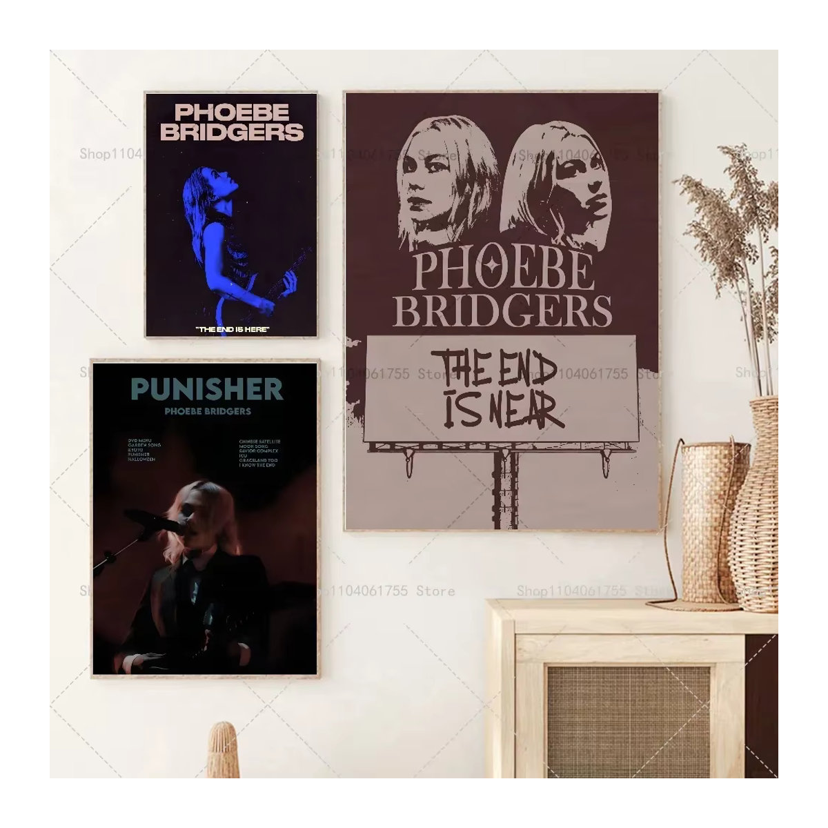 Phoebe Bridgers Musikalbum Poster als selbstklebender wasserfester Papier Aufkleber zur Wanddekoration in Multicolor - Bild 2