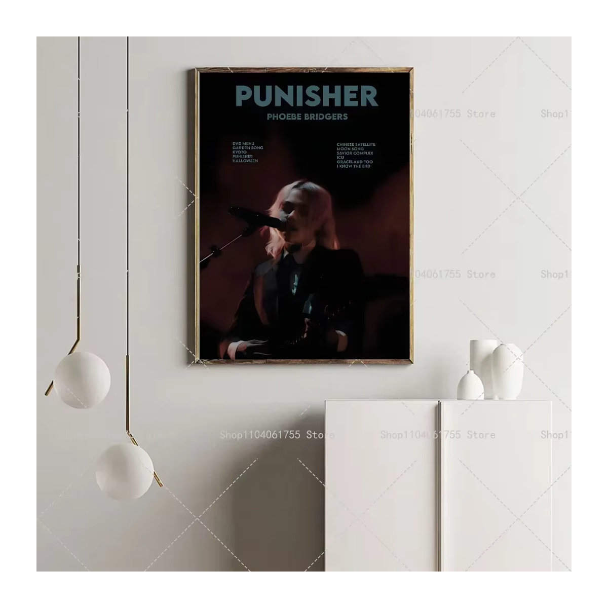 Phoebe Bridgers Musikalbum Poster als selbstklebender wasserfester Papier Aufkleber zur Wanddekoration in Multicolor - Bild 5