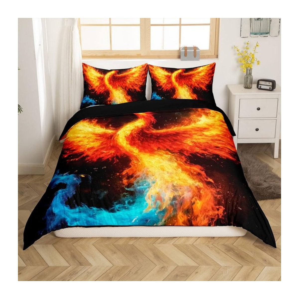 Phoenix Bettwäsche-Set für Teenager mit 1 Bettbezug und 2 Kissenbezügen, B/H: 135 x 200 cm - Bild 1