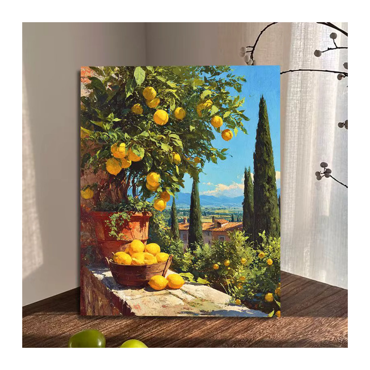 PhotoCustom Malen nach Zahlen Set mit Blumenlandschaft als DIY Kunstwerk auf Leinwand, mehrfarbig, rechteckig - Bild 4