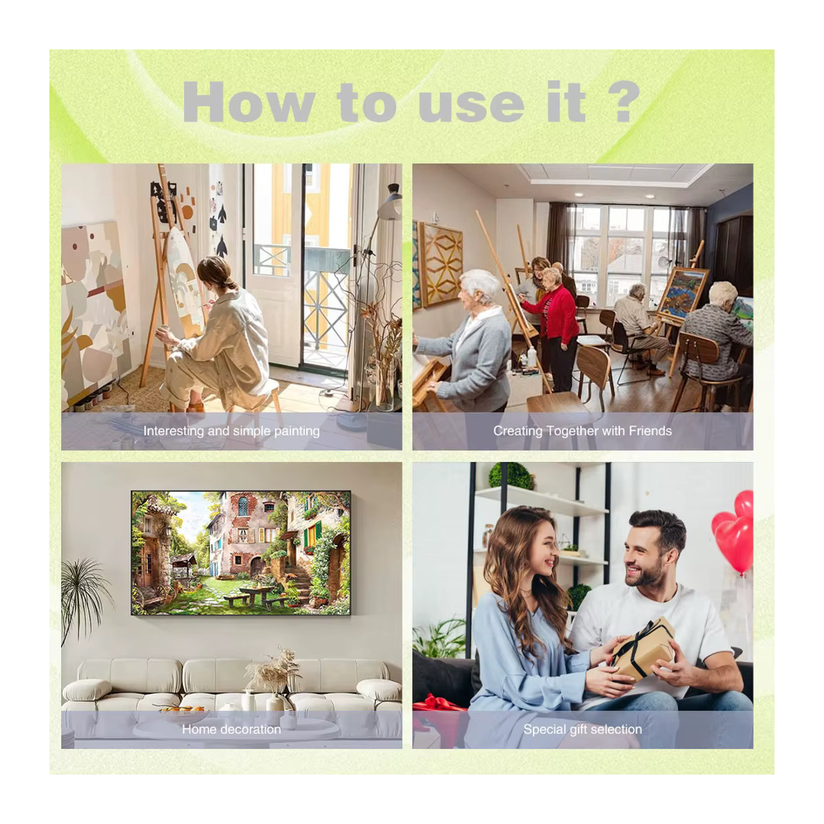 PhotoCustom Malen nach Zahlen Set mit Blumenlandschaft als DIY Kunstwerk auf Leinwand, mehrfarbig, rechteckig - Bild 6