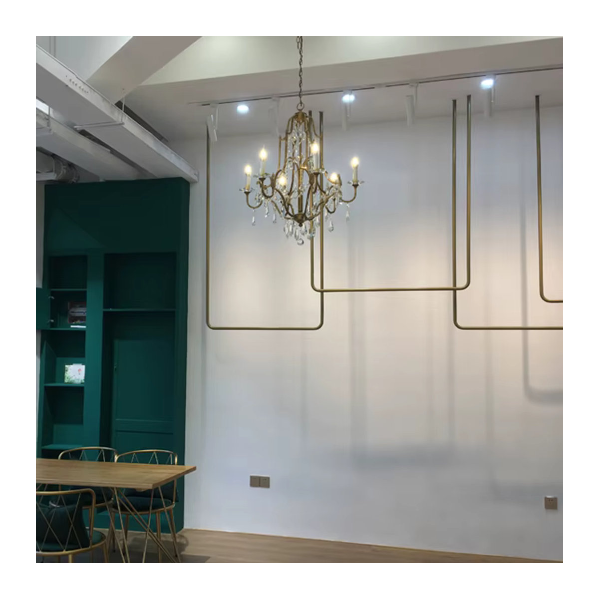 Phube Retro LED Kristall Kronleuchter in Gold aus Metall für dein Zuhause - Bild 4