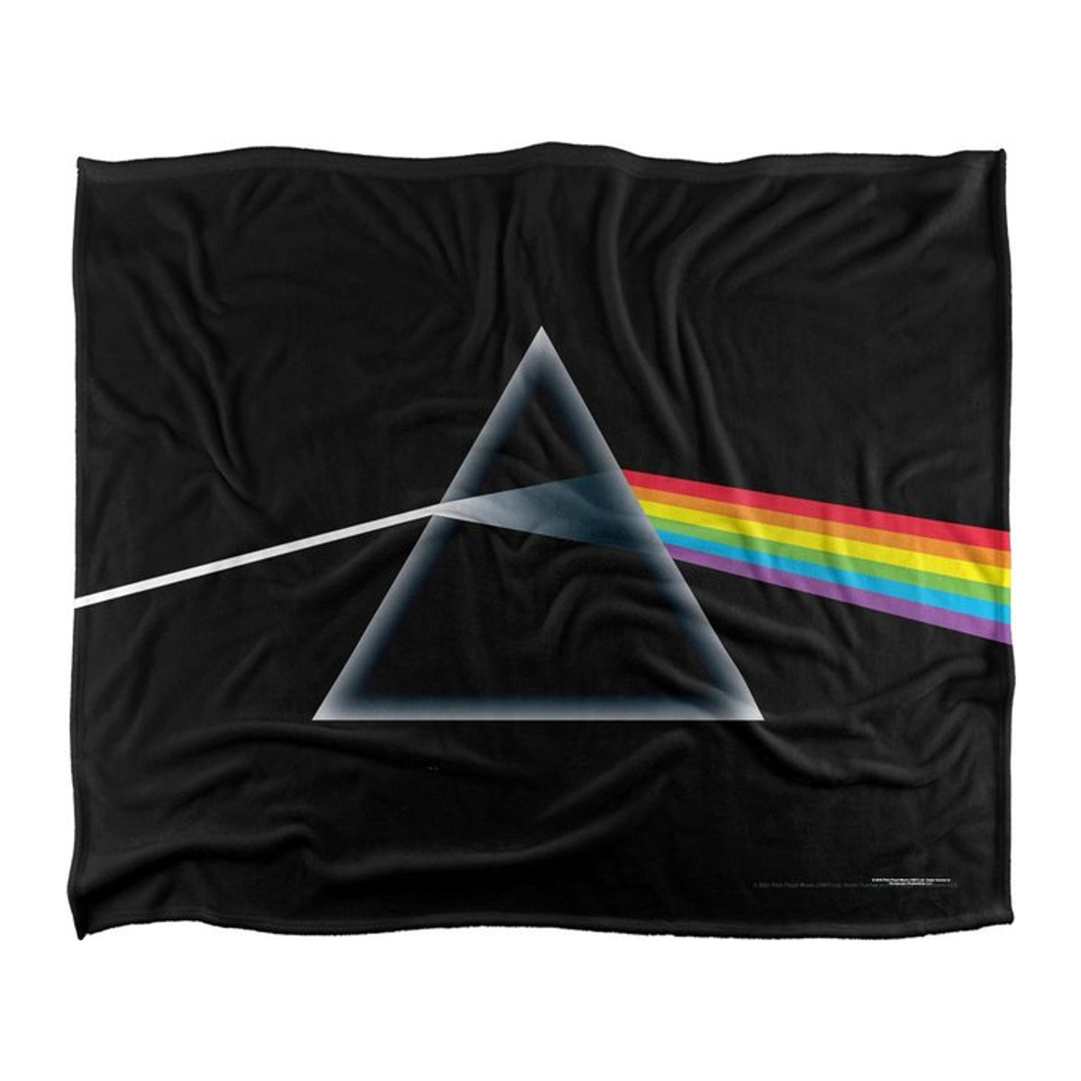 Pink Floyd Dark Side Of The Moon seidige superweiche Decke in Schwarz, One Size - Bild 1