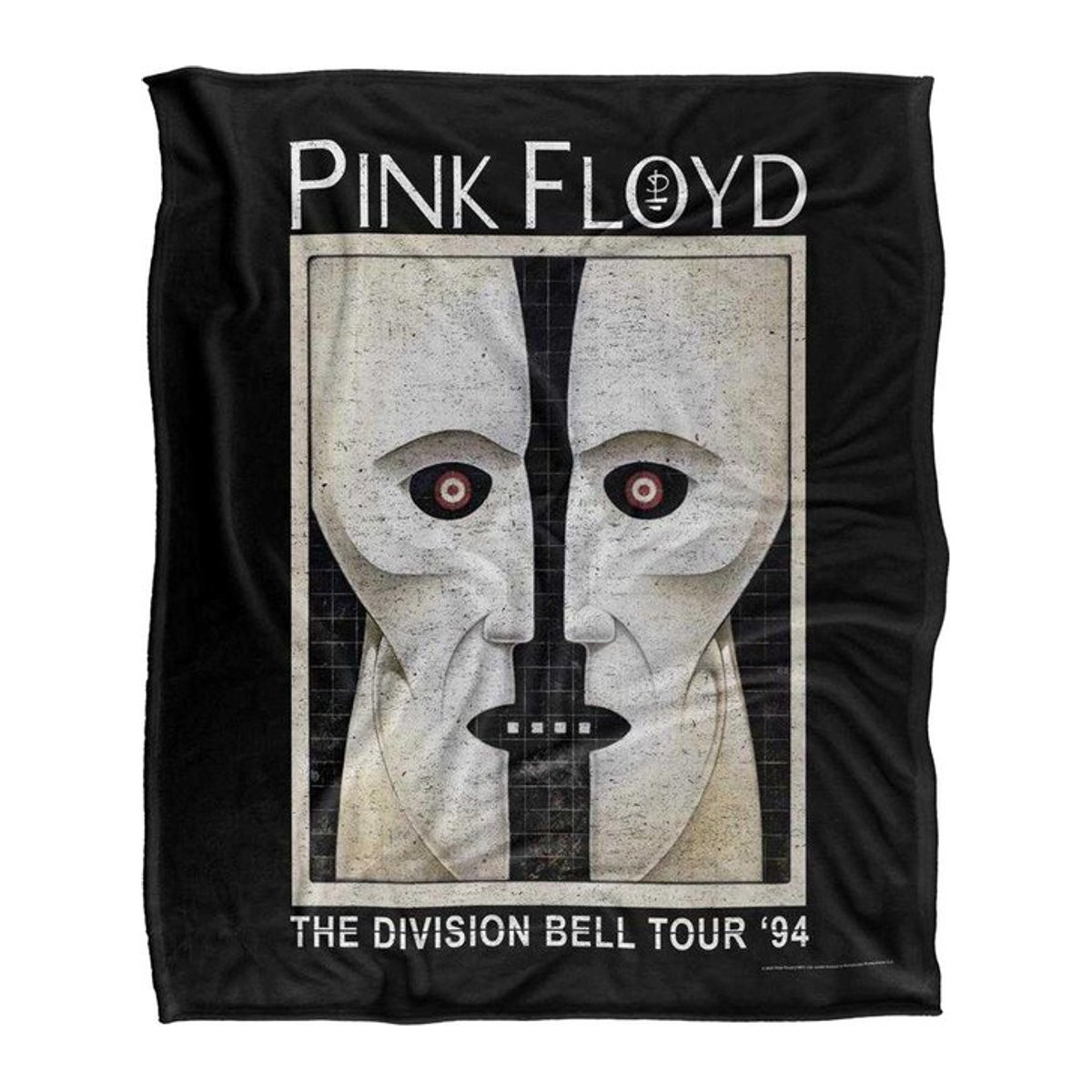 Pink Floyd The Division Bell seidige superweiche Decke in Weiß/Schwarz, One Size - Bild 1