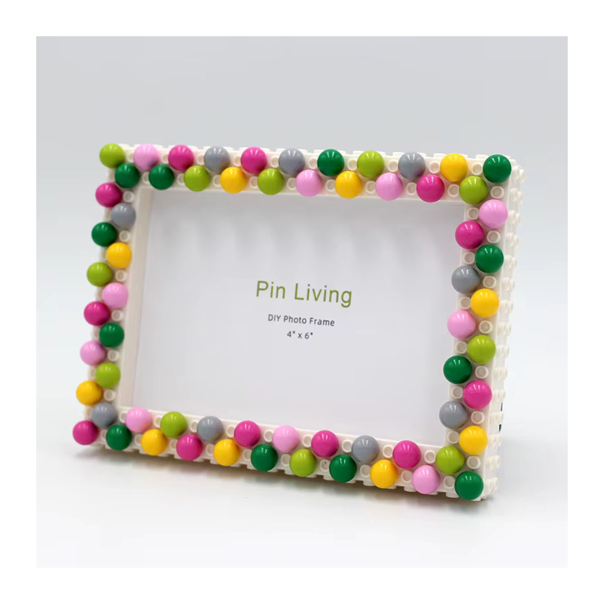 Pinliving Candy House DIY Fotorahmen-Set aus Kunststoff, mehrfarbig, rechteckig und stehend - Bild 3