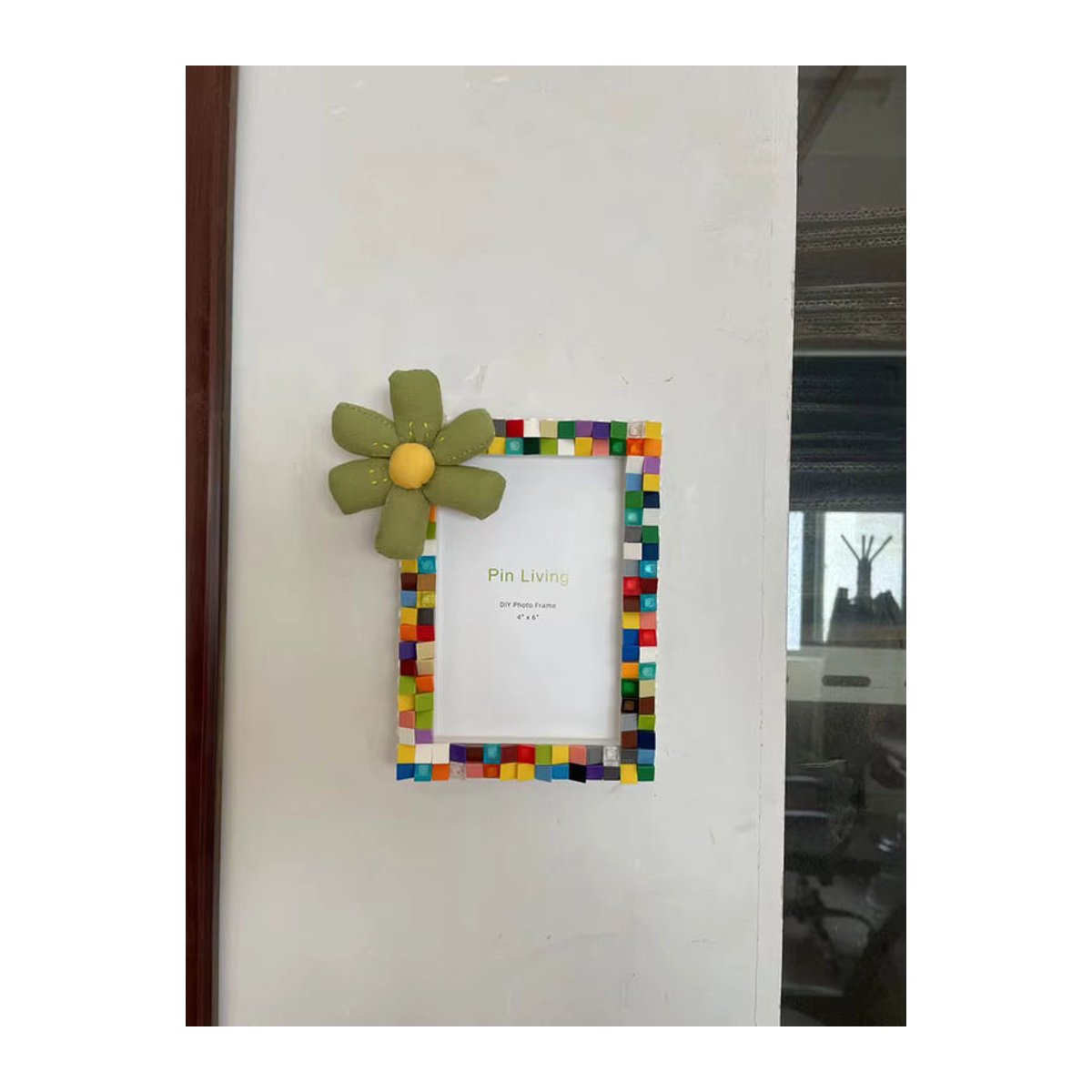 Pinliving DIY Baustein Fotorahmen als Tischaufsteller, mehrfarbig und grün, Rechteckig, Breite: 15,24 cm, Höhe: 15,24 cm, Tiefe: 15,24 cm - Bild 3