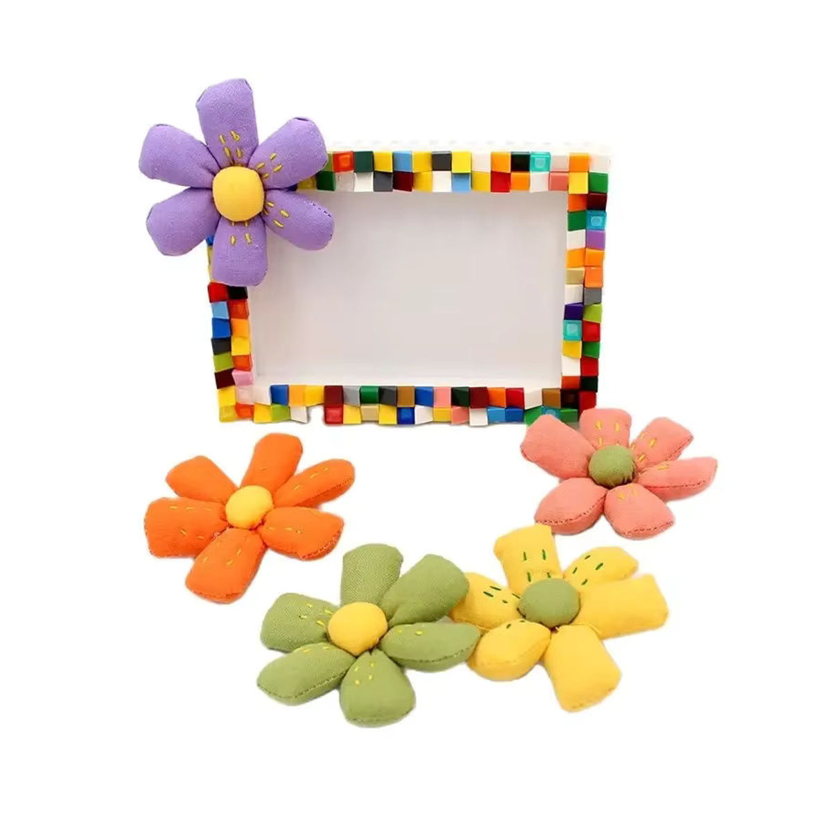 Pinliving DIY Baustein Fotorahmen als Tischaufsteller, mehrfarbig und grün, Rechteckig, Breite: 15,24 cm, Höhe: 15,24 cm, Tiefe: 15,24 cm - Bild 5